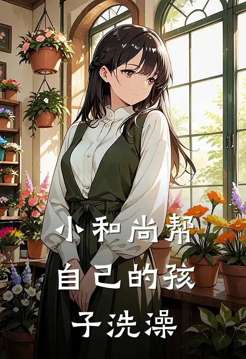 小和尚帮自己的孩子洗澡