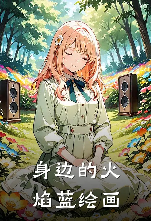 身边的火焰蓝绘画